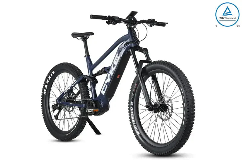 Cyke Falcon A Full Suspension All Terrain 500W (750W Peak) Bafang Mid-Drive Electric Bike - 48V 15Ah, 28 MPH, 75 Mile Range, Hydraulic Brakes, 9-Speed - 100% Financing Available!