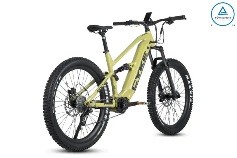Cyke Falcon A Full Suspension All Terrain 500W (750W Peak) Bafang Mid-Drive Electric Bike - 48V 15Ah, 28 MPH, 75 Mile Range, Hydraulic Brakes, 9-Speed - 100% Financing Available!