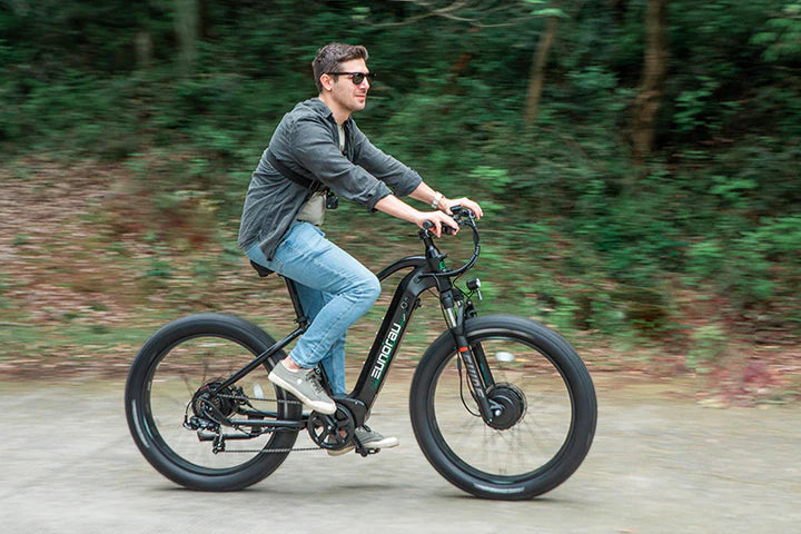 Eunorau FAT-AWD 2.0 Fat Tire Electric Bike 48V/500W+500W dual hub motor, range up to 80 miles - 100% Financing Available!