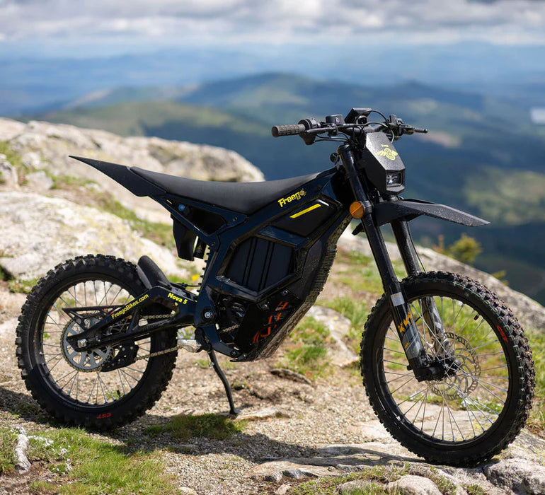 Freego NOVA 5/NOVA 5 PRO Mid-Drive Off-Road Electric Dirt Bike - 72V, 40Ah, 8000W/15,000W Peak, full suspension, 4-piston hydraulic brakes, max speed 53-62MPH - 100% Financing Available