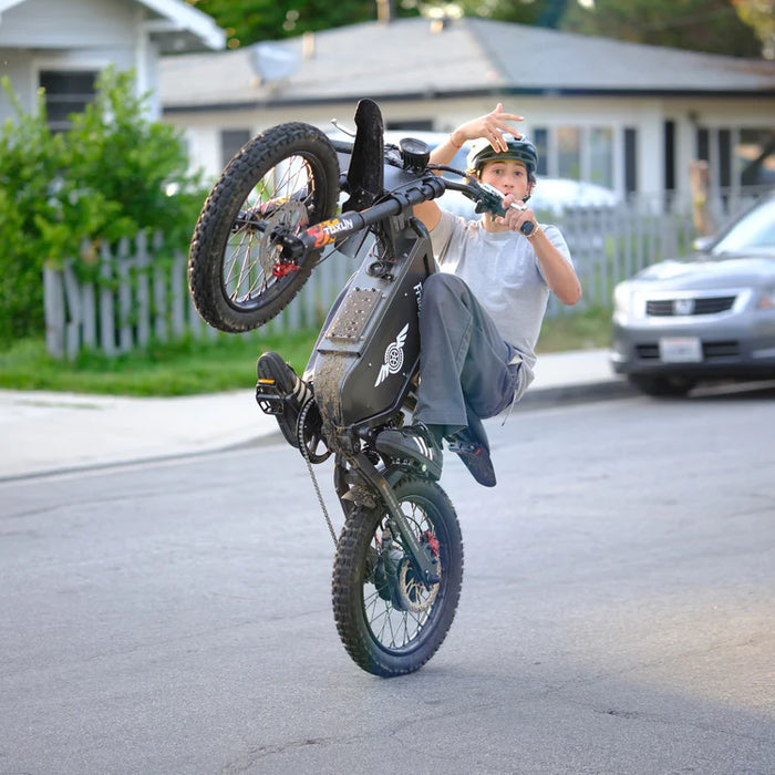 Freego X1 Series Agile All-Terrain Electric Dirt Bike - 60V, 25Ah, 3000W peak, 37 MPH max speed,  full suspension, hydraulic brakes - 100% Financing Available