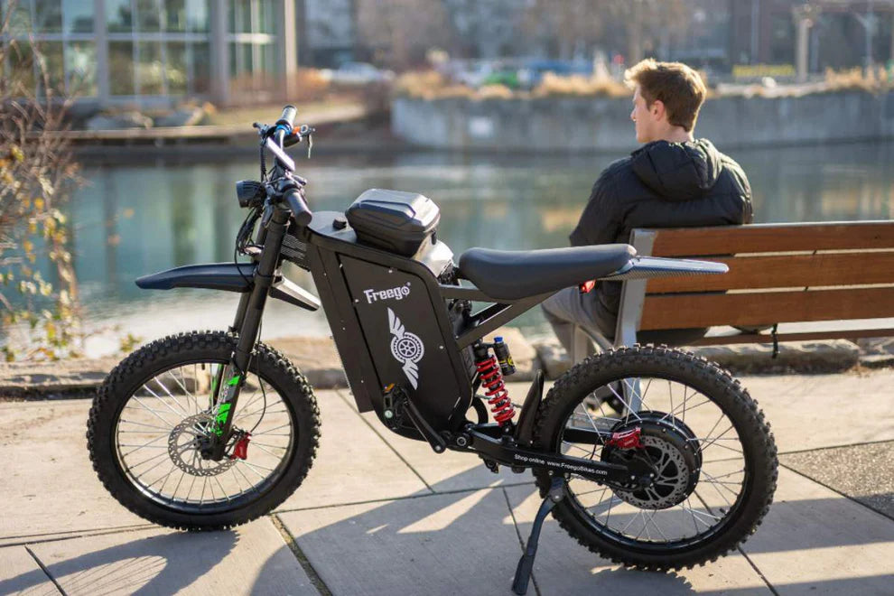 Ships Mid June - Freego X3 PRO All-Terrain Electric Dirt Bike - 72V, 50Ah, 8000W peak, 56 MPH max speed,  full suspension, hydraulic brakes - 100% Financing Available