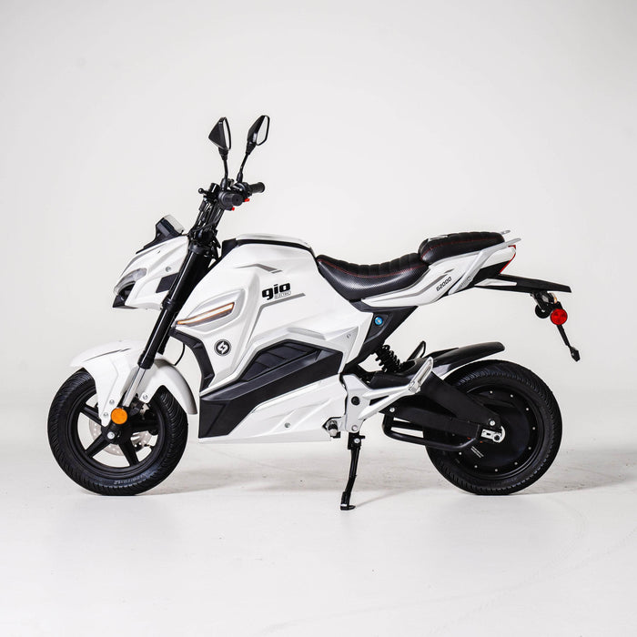 Gio Electric Scooter White GIO G2000 ELECTRIC SCOOTER - 72V 30Ah 2000W, anti-theft alarm, top speed 43mph, range up to 40 miles