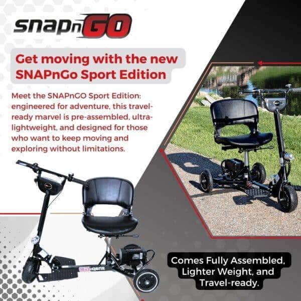 Glion Electric Scooter SNAPnGO Mobility Scooter Sport Edition - In Stock Now!  Financing Available