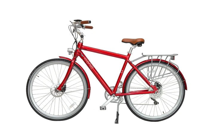 Iconic Electric Bikes Red ICONIC ULTRALIGHT STEP-OVER 350W 36V 7Ah speed up to 20mph