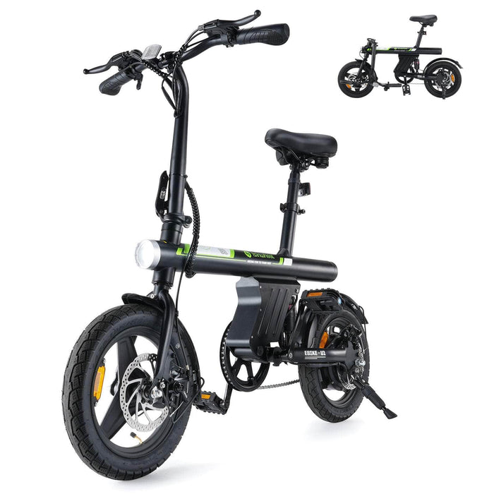 iSinwheel E-Bike isinwheel U1 Folding Electric Bike for Adults and Teens - 500W, 280Wh Battery, Range 25 Miles, Max Speed 18MPH, Max Load 264 Lbs - Financing Available!