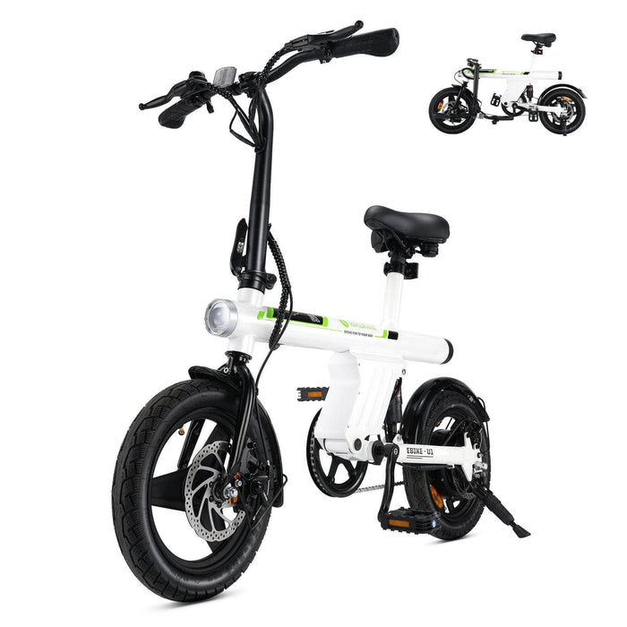 iSinwheel E-Bike isinwheel U1 Folding Electric Bike for Adults and Teens - 500W, 280Wh Battery, Range 25 Miles, Max Speed 18MPH, Max Load 264 Lbs - Financing Available!