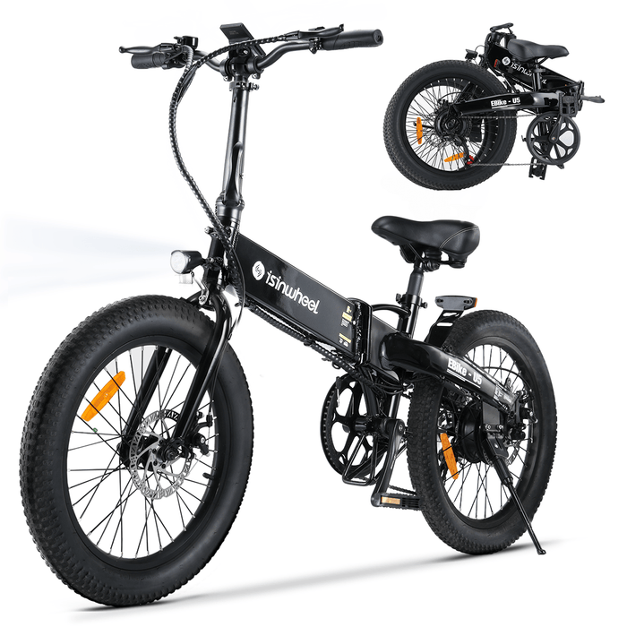 Isinwheel Electric Bikes Black Isinwheel U5 500W Folding Electric Bike - 500W - Financing Available!