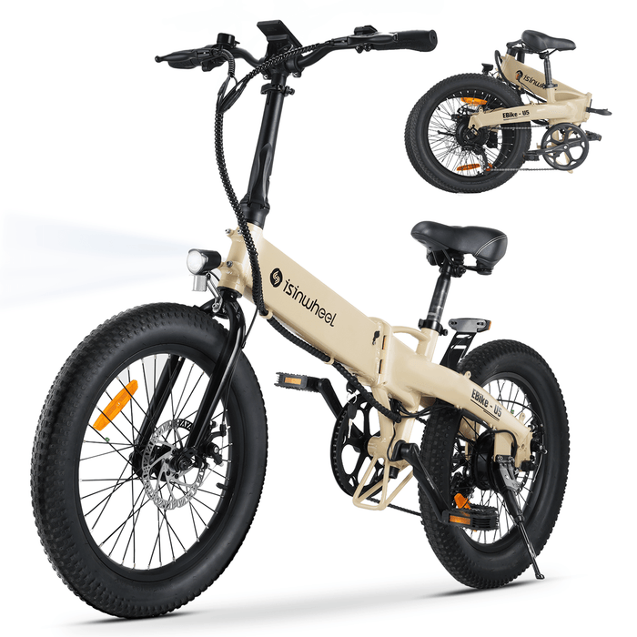 Isinwheel Electric Bikes Gold Isinwheel U5 500W Folding Electric Bike - 500W - Financing Available!