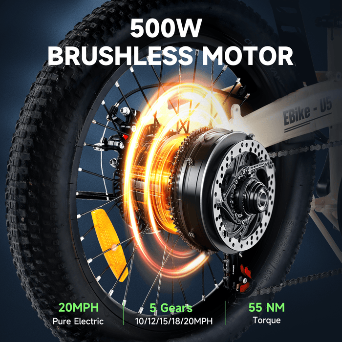 Isinwheel Electric Bikes Isinwheel U5 500W Folding Electric Bike - 500W - Financing Available!