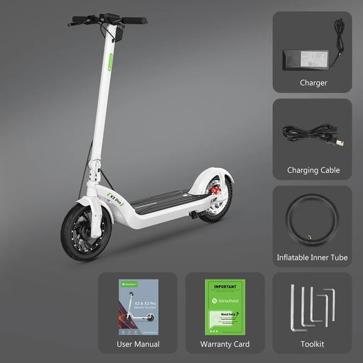 Isinwheel Electric Scooter isinwheel X3 Pro 1200W Commuting Electric Scooter 48V 15Ah | 28 MPH | 37 Miles | 1200W BLDC Hub Motor