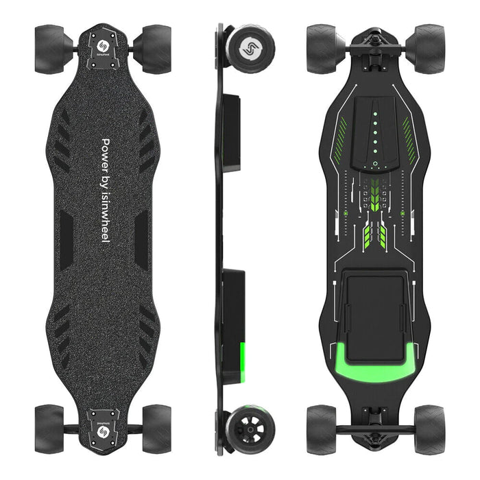 Isinwheel Electric Skateboard Isinwheel V8 Electric Skateboard with Portable Removable Battery &amp; Remote Control 37V 5Ah | 600*2 Power | 28 MPH | 10-12 Miles