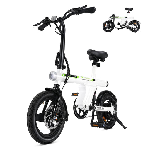 iSinwheel Official Store U1 White isinwheel U1 Folding Electric Bike for Adults and Teens