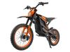 Orange Isinwheel Monster Pro Mid-Drive Electric Dirt Bike, angled left side view on a white background