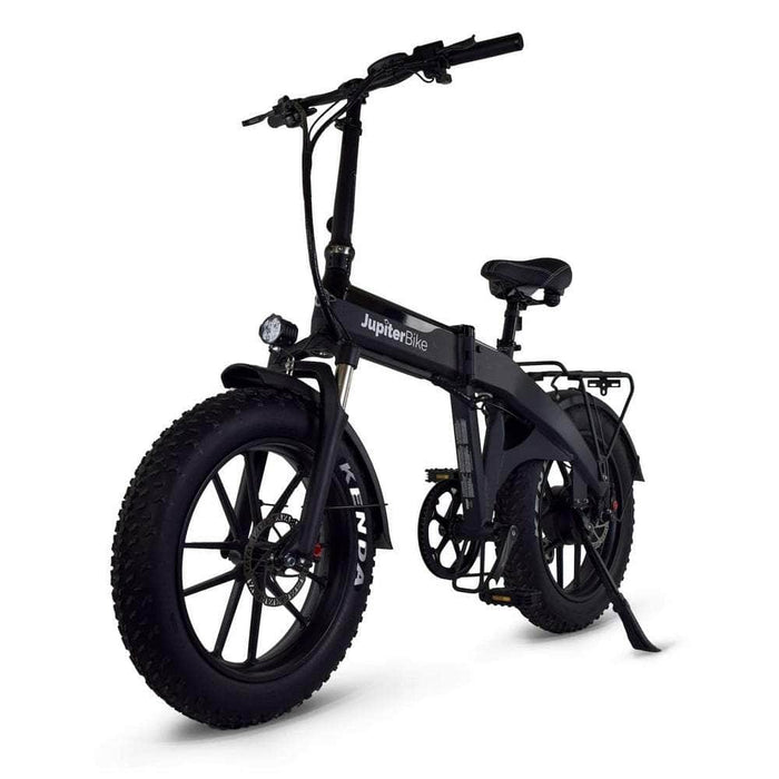 Jupiter Electric Bikes Black Jupiter Defiant PRO Folding Fat Tire Electric Bike 750W, 48V, 10.4Ah, hydraulic brakes