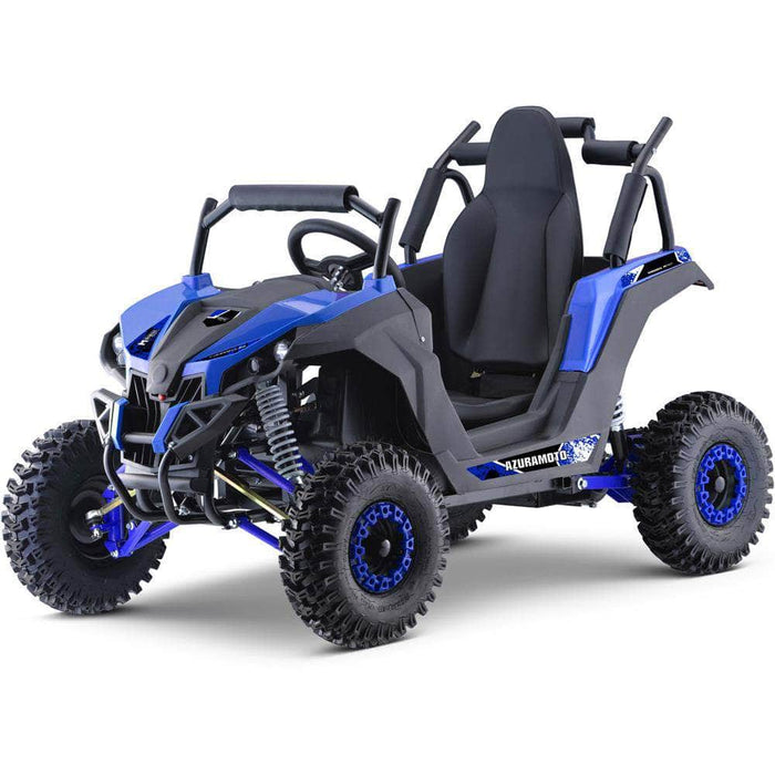 Mototec Electric ATV Blue MotoTec Raider Kids UTV 48v 1200w Full Suspension - restock expected end of May! Order now before they sell out again!
