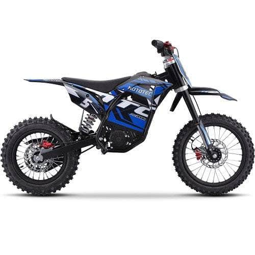 Mototec Electric Dirt Bikes NEW! MotoTec 60V Pro Electric Dirt Bike 2000w Lithium, 15.6Ah, brushless, front and rear suspension and hydraulic brakes