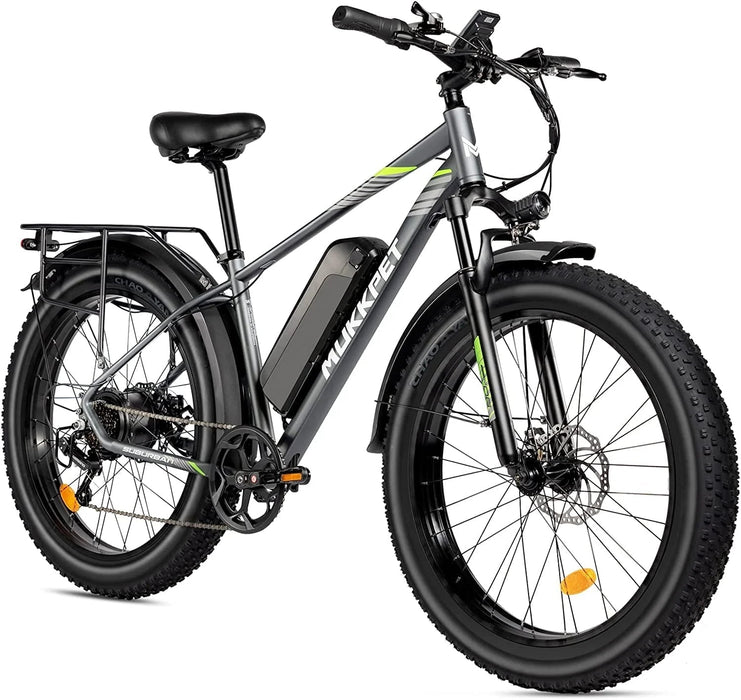 MUKKPET Suburban 750W 48V 15Ah All Terrain Fat Tire Electric Bike Financing Available