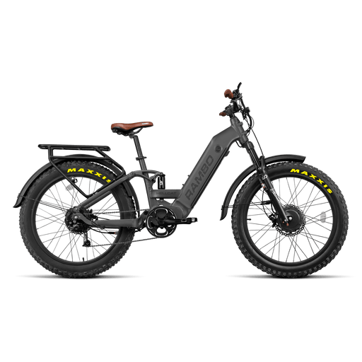 Rambo E-Bike GUNMETAL GREY & BUCKSKIN Rambo Hellcat FS All-Wheel Drive - Financing Available!