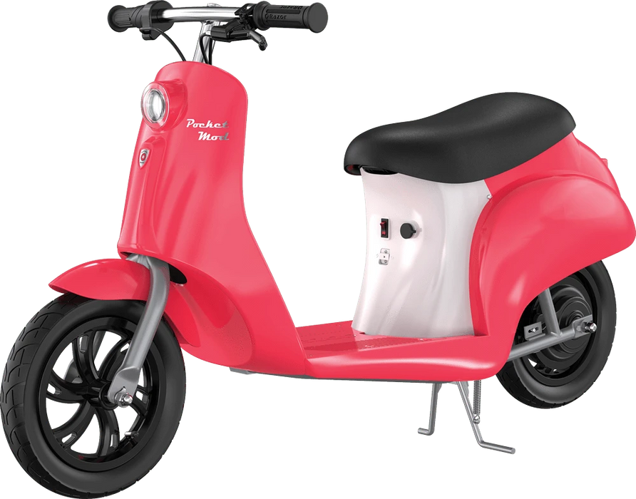 Razor Electric Scooter Roma Red Razor Pocket Mod Electric Scooter - 24V 250W, Max Speed 15MPH, Max Load 170 lbs, 12" pneumatic wheels