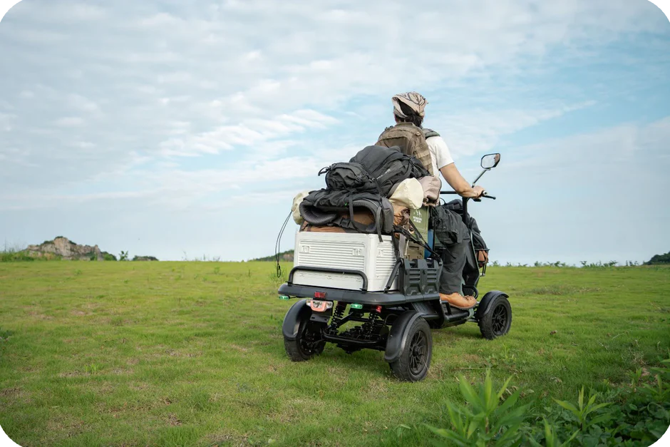 Eunorau S500 Electric Utility Quad Vehicle 48V/500W high torque mid-motor, range up to 31 miles, 3 speed modes - 100% Financing Available!