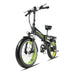 Senada Electric Bikes Black Green SENADA DRIFTER Portable Folding Bike | 500W 48V