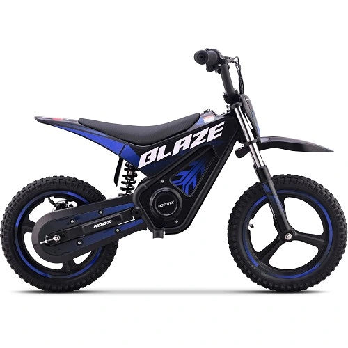 MotoTec 36V 350W (500W peak) Blaze Electric Dirt Bike, 5.2Ah, front and rear suspension, variable full twist throttle - 100% Financing Available!
