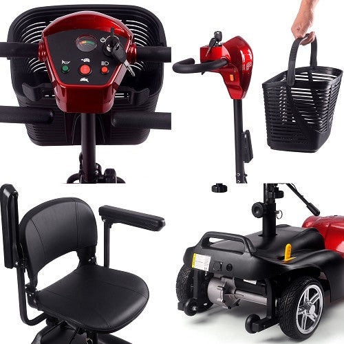 MotoTec 24V 250W 4-Wheel Folding All-Terrain Mobility Scooter- 100% Financing Available!