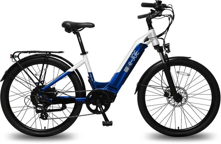 e-JOE Electric Bikes Blue/White e-JOE JADE Comfort Cruiser Step-Through Electric Bike 48V 750W