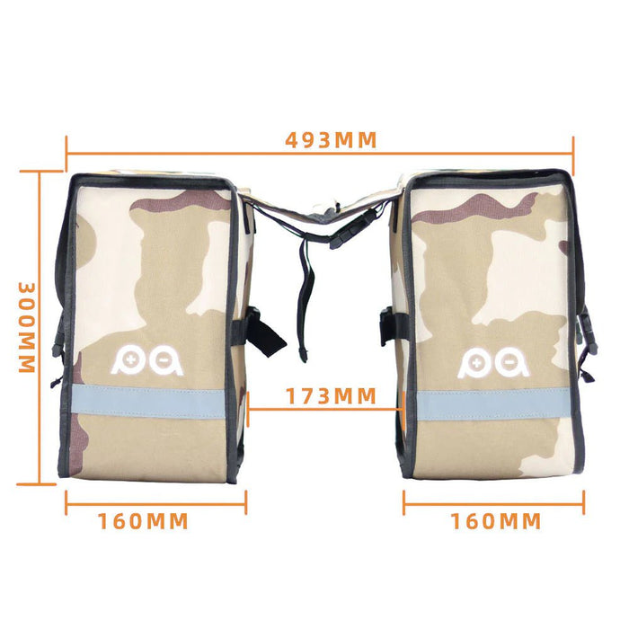Eunorau Accessories EUNORAU Electric Bicycle Rack Saddle Bags Waterproof Pannier Bags with Hooks Carrying Handle Large Pockets