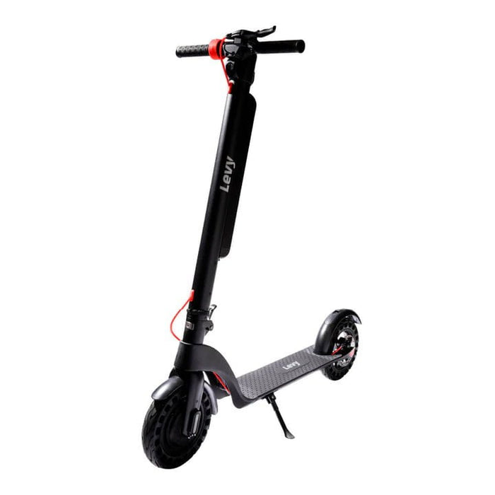 Levy Electric Scooter Red / 10" Tubed Tires Levy Plus Electric Scooter 36V 350W - 20 Mile Range - swap battery in under 10 sec to double your range!