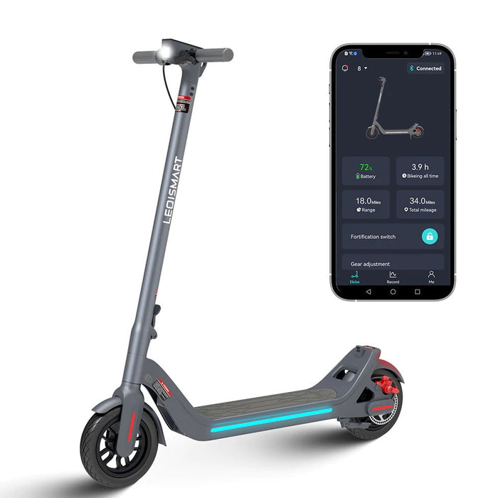 Megawheels Electric Scooter Black LEQISMART A8 Electric Scooter for Adults | 350W Motor 25Miles Range 15.5MPH