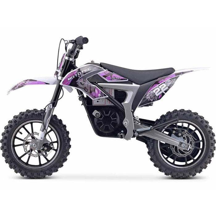 MotoTec 36v 500w Demon Electric Dirt Bike Lithium Blue