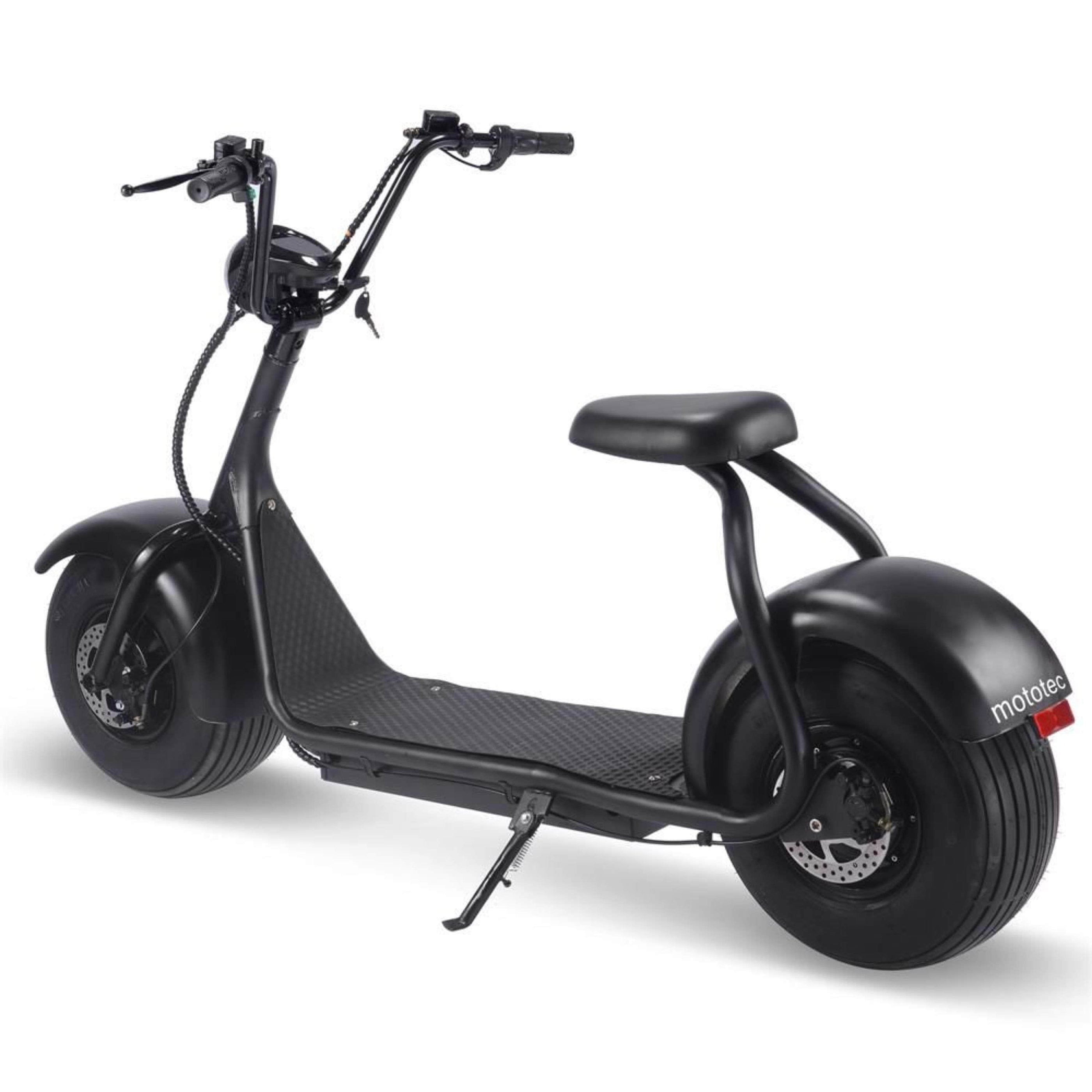 MotoTec Fat Tire 60v 18ah 2000w Lithium Electric Scooter Black - Max R ...