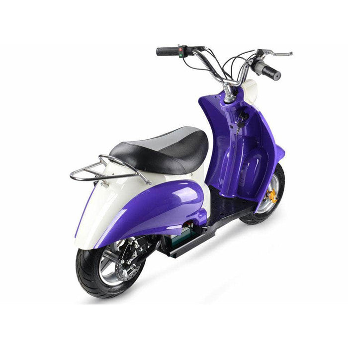 Mototec Electric Scooter MotoTec 24v Electric Moped Purple