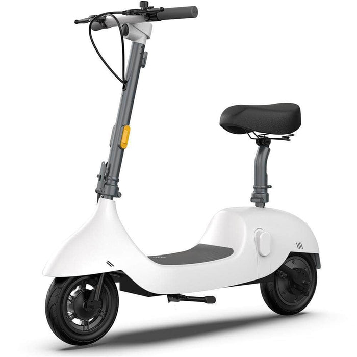 MotoTec Electric Scooter White Okai Beetle 36v 350w Lithium Electric Scooter