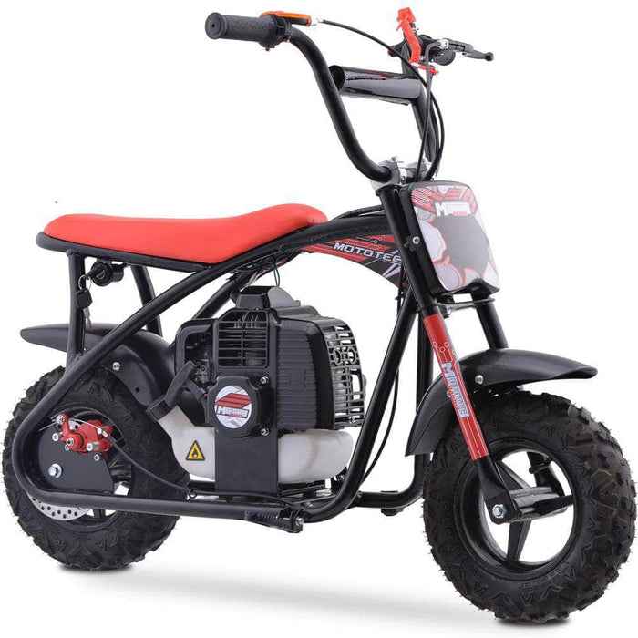 MotoTec Gas Powered Red MotoTec Bandit 52cc 2-Stroke Kids Gas Mini Bike