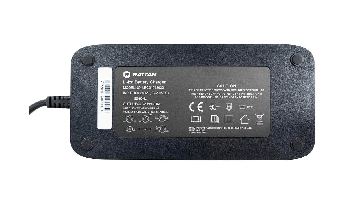 Rattan Accessories Rattan LM/LF Electric Bike Battery Charger 48V 3A (With 3-Pin Plug Connector)