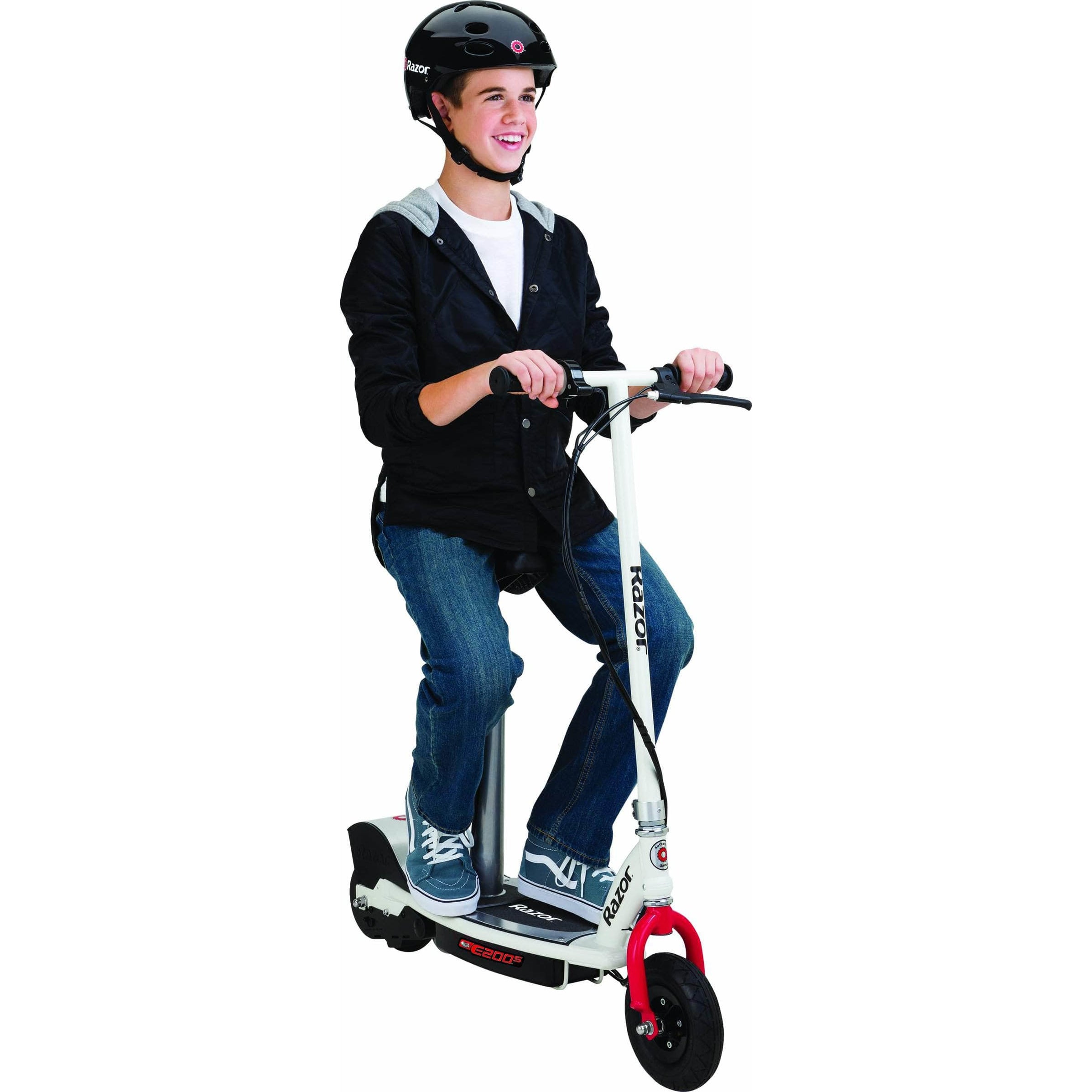 Razor E200S Electric Scooter Seated — Urban Bikes Direct