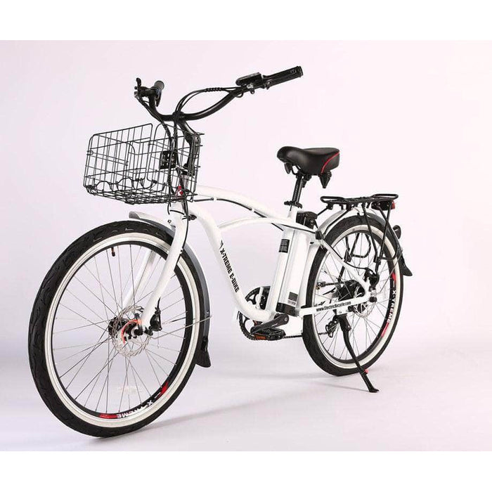 X-Treme Newport Elite 24V Electric Beach Cruiser Bike Metallic Red
